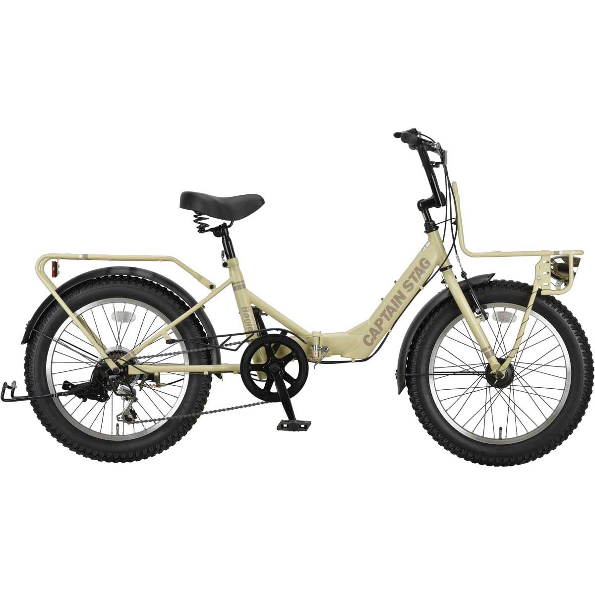 【お客様組立品】 キャプテンスタッグ バーギーFDB206（アーミーベージュ） 20インチ 自転車 折りたたみ 35,607円