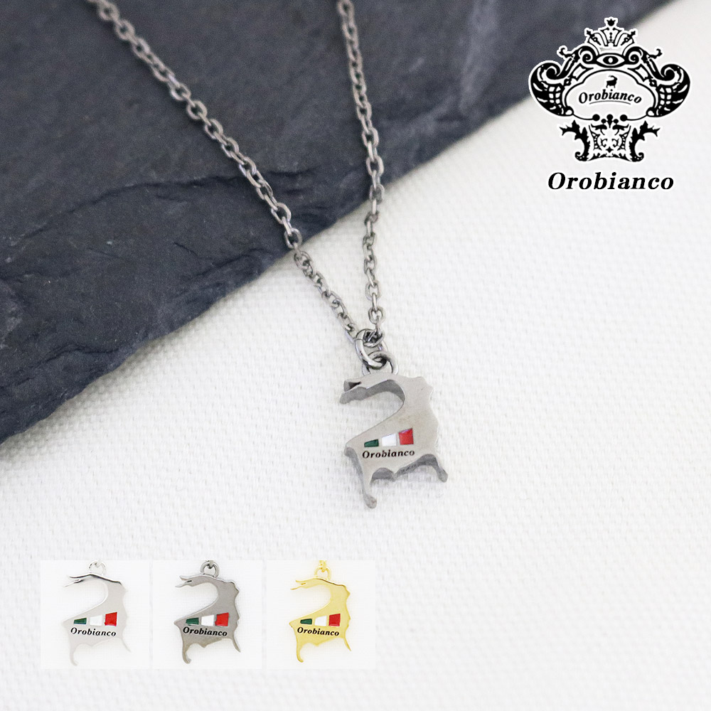 ネックレス メンズ レディース シンプル ミ二サイズ OREN057 3color Orobianco アクセサリー ロゴ 並行輸入品