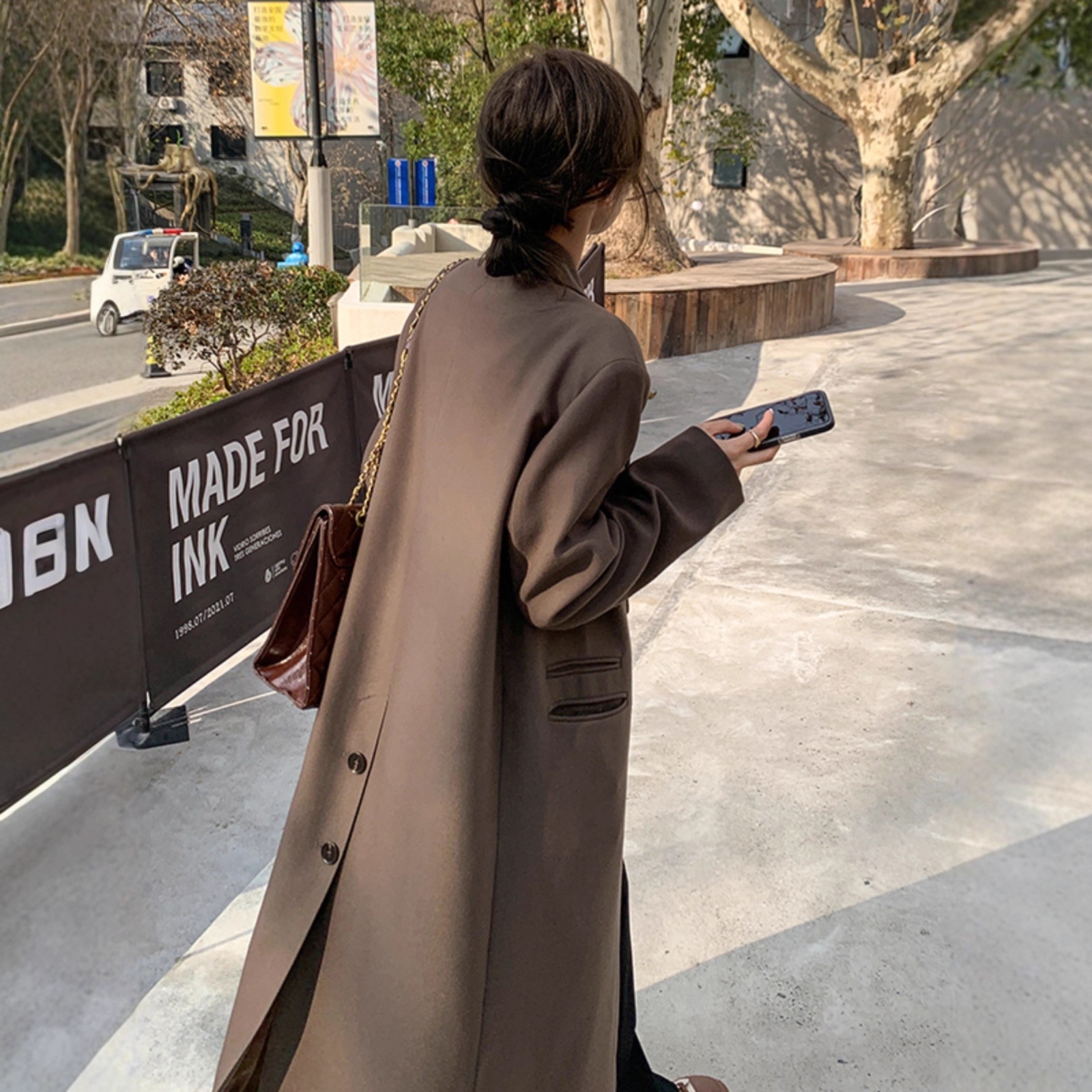 レディーススーツウインドブレーカーロングスタイル2025新作今人気のハイエンドカジュアルスーパーホットコート