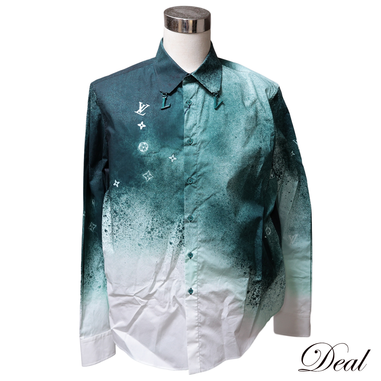 未使用 保管品 ルイ・ヴィトン 23SS モノグラムグラフィック RM231M TA4HOS15W XL グリーン メンズ 長袖シャツLV 86,405円