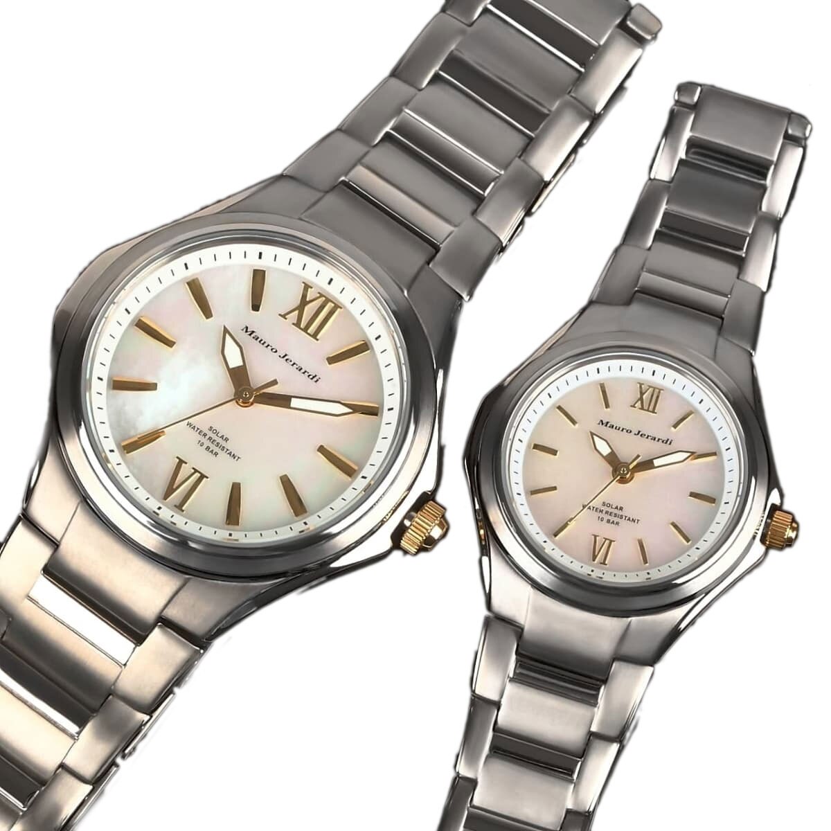 マウロジェラルディ 腕時計 ペア ペアウォッチ Mauro Jerardi チタン ソーラー MJ0