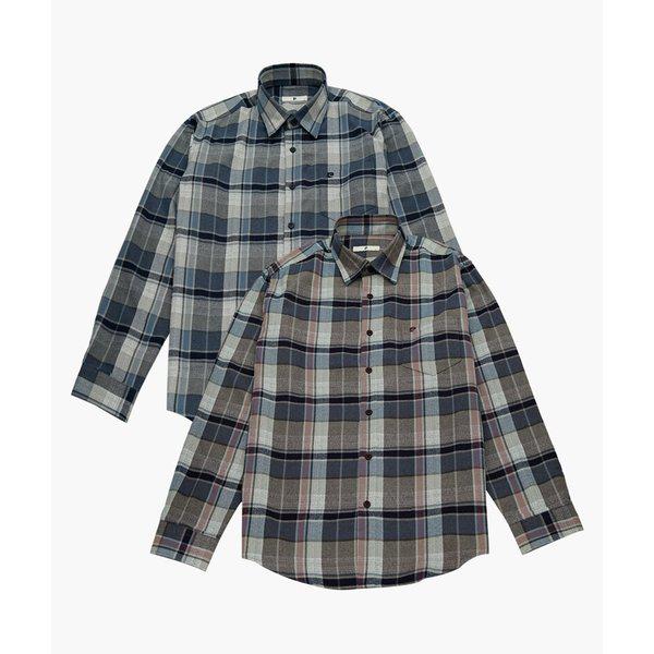 配色ビッグチェックノーマルフィットシャツ PPWS3608