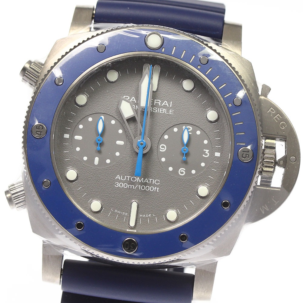 未使用品 箱・保証書付き【PANERAI】パネライ サブマーシブル クロノ ギョーム ネリーエディション PAM00982 自動巻き メンズ_734490【中古】