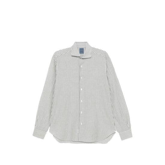BARBA Men Shirts 54033 0010 GREEN WHITE