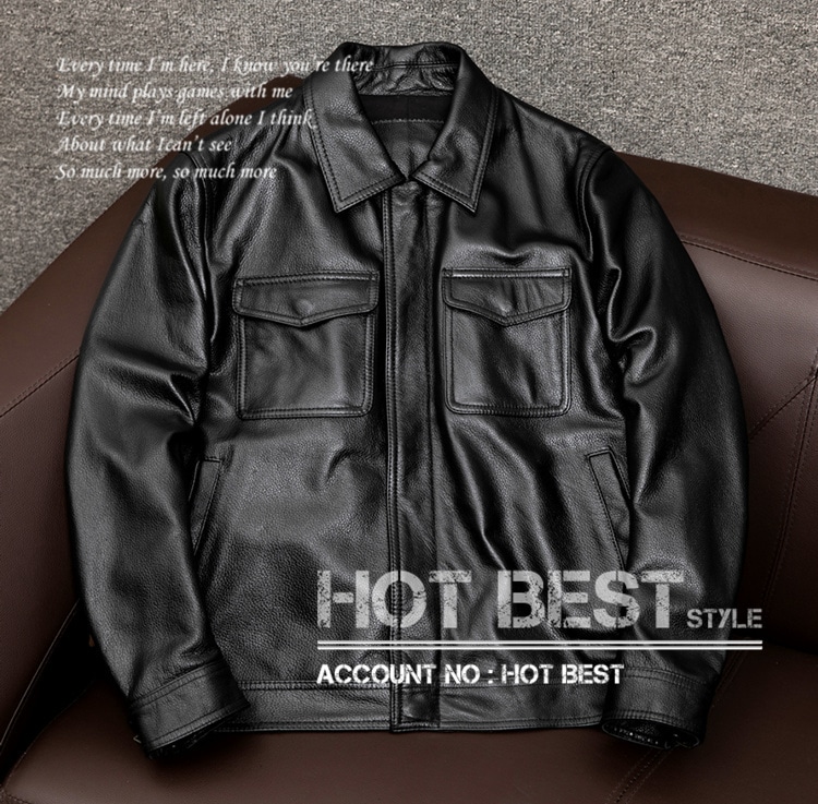 カウハイド スタンダードスタイル 襟付き 中綿 ギフト メンズ 革ジャン ライダース レザージャケット クロム鞣し 牛革