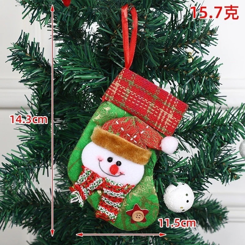 クリスマス装飾靴下漫画サンタクロース靴下ペンダントクリスマスツリーオーナメント靴下