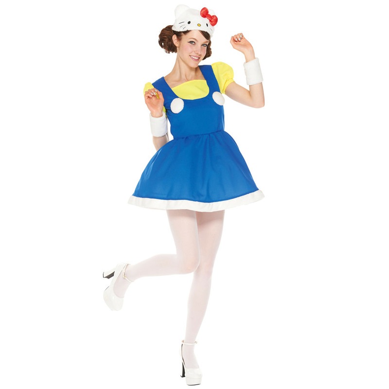コスプレ 仮装 大人用ハローキティ 【 コスプレ 衣装 ハロウィン 仮装 コスチューム アニメ サンリオ グッズ キティちゃん 大人 キャラクター 女性用 余興 正規ライセンス品 パーティーグッズ レ