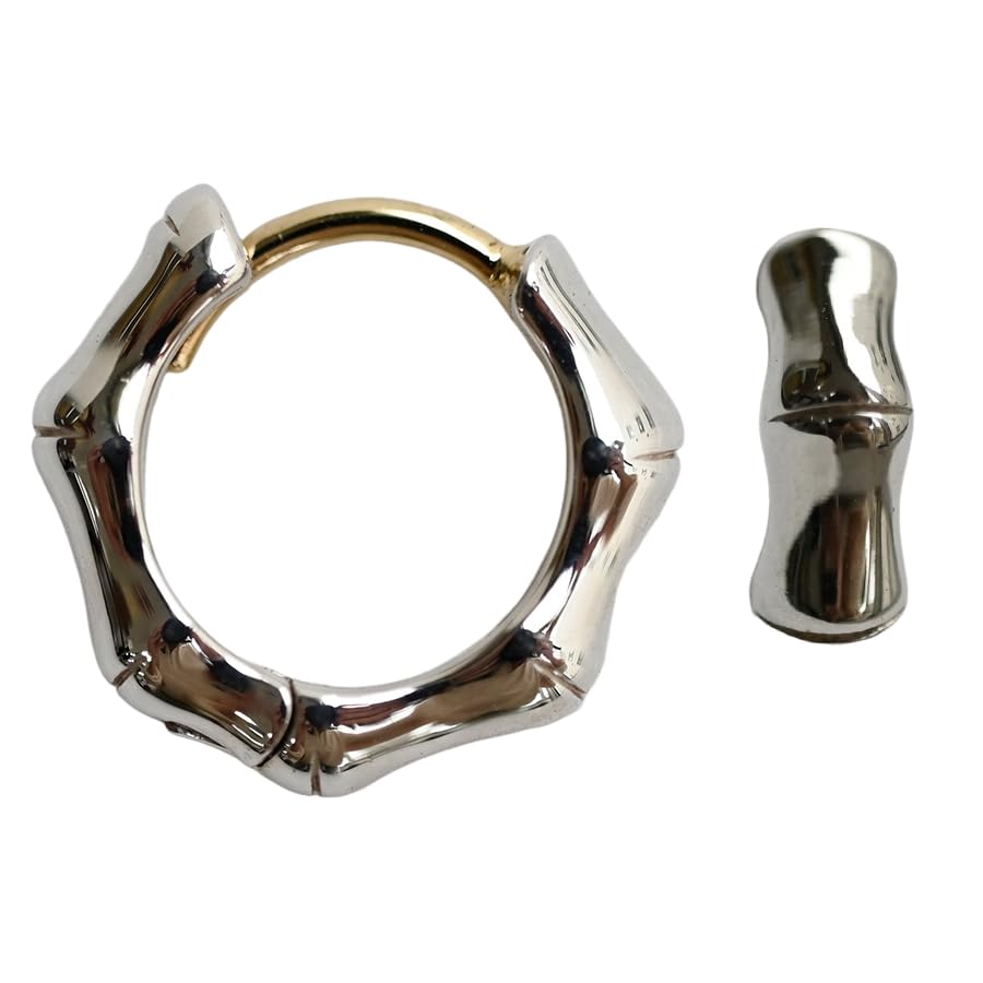 sowi (ソーイ) Bamboo フープ ピアス/イヤリング(ECモール限定/バンブーモチーフ) おしゃれ アクセサリー (シルバー925 ） ギフト プレゼント