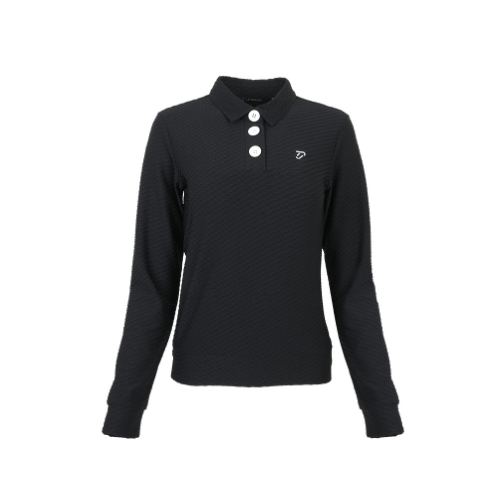 IAN POULTER DESIGN [IJP DESIGN] Ian Poulter Design 女性用レトロビッグボタンカラー Tシャツ-IPL5FTS531 BK