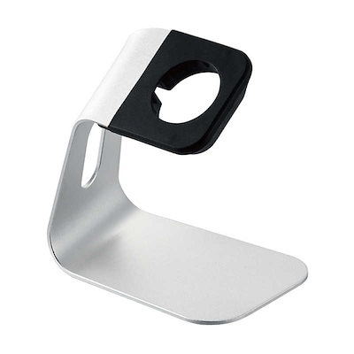 他サイト： エレコム AW-DSCHALSV Apple Watch 充電器 卓上 スタンド Series 7 6 5 4 3 2 1 ／ SE [454442414038mm] 全機種対応 シルバーの商品画像