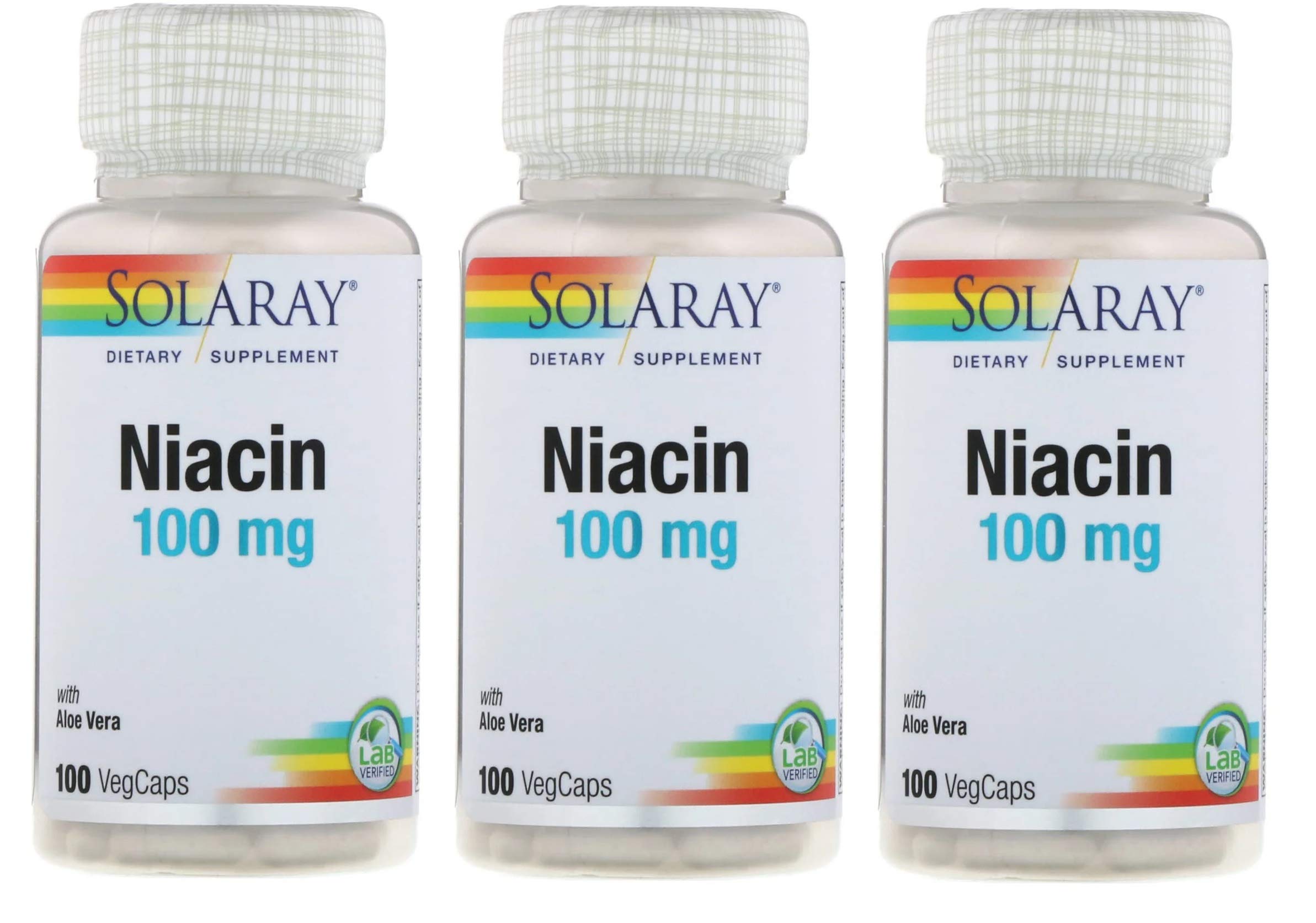 【3個セット】Solaray - ナイアシン Niacin 100 mg 100カプセル [並行輸入品]