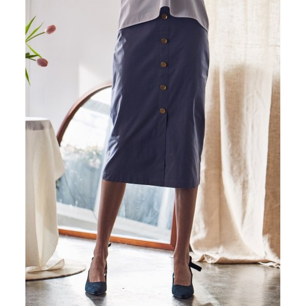 ラティジェント LS ボタンスカート (スカイブルー)