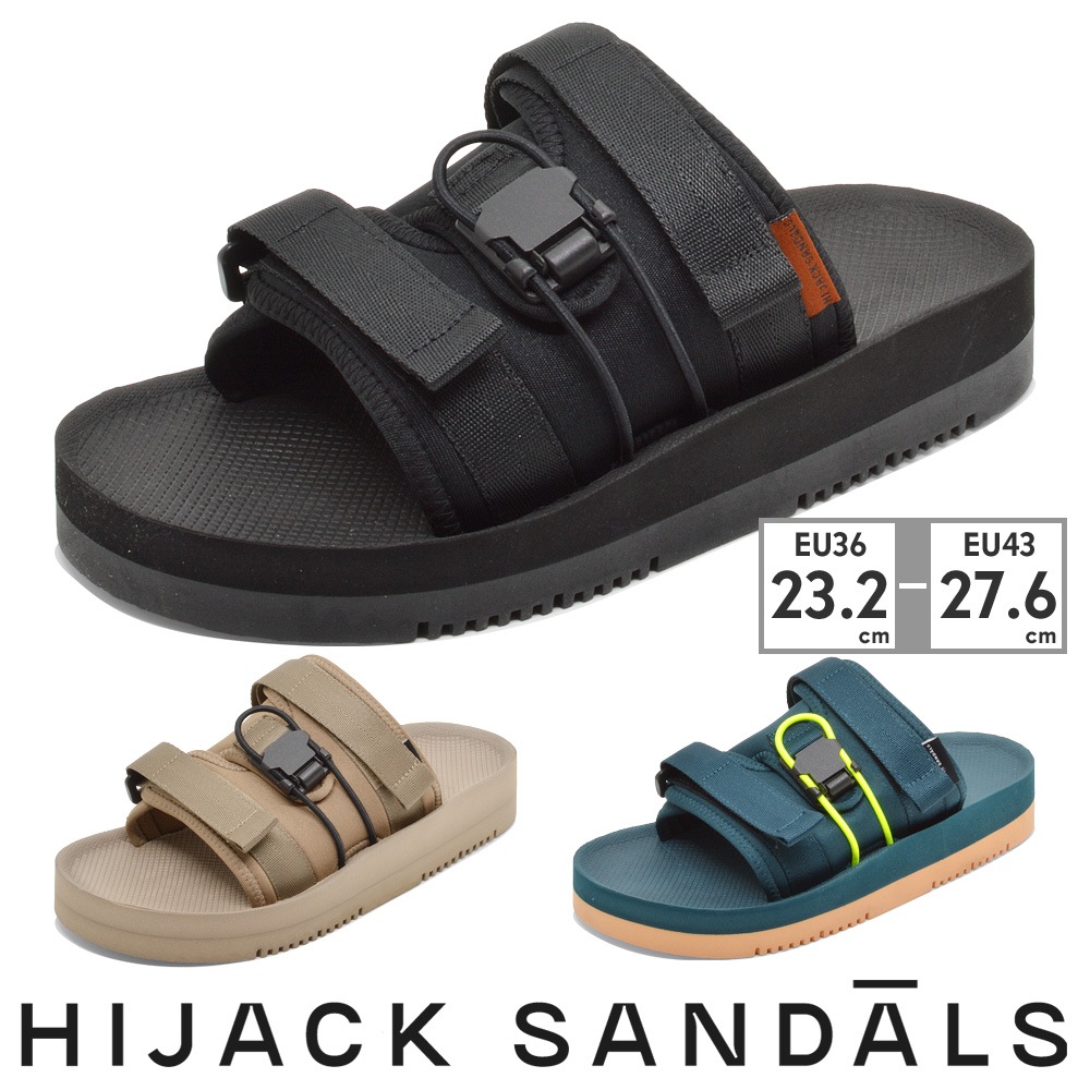 HIJACK SANDALS サンダル メンズ レディース NUTMEG PICKLEBLUSH ハイジャックサンダル 2025春夏 MANIC 厚底 スライド つっかけ ベルクロ