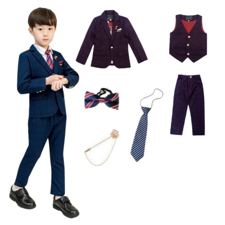 【送料無料】6点セット 子供 スーツ キッズ こども 男の子 子供服 フォーマル 上下セット 七五三 入学式 卒業式 結婚式 おしゃれ タキシード キッズ 入学式 卒園式 フォーマルスーツ 子供服フォ