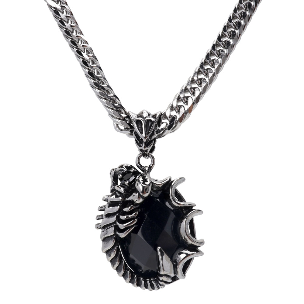 スコーピオン＆ダブル喜平ネックレス [n884-n348-6mm]