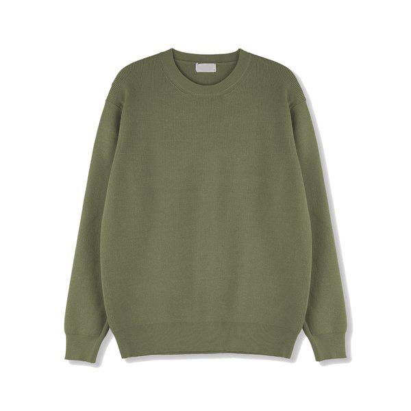 メンズ メリノウール ウォッシャブル ラウンド ニットTシャツ SG-KN-Q028-オートミール