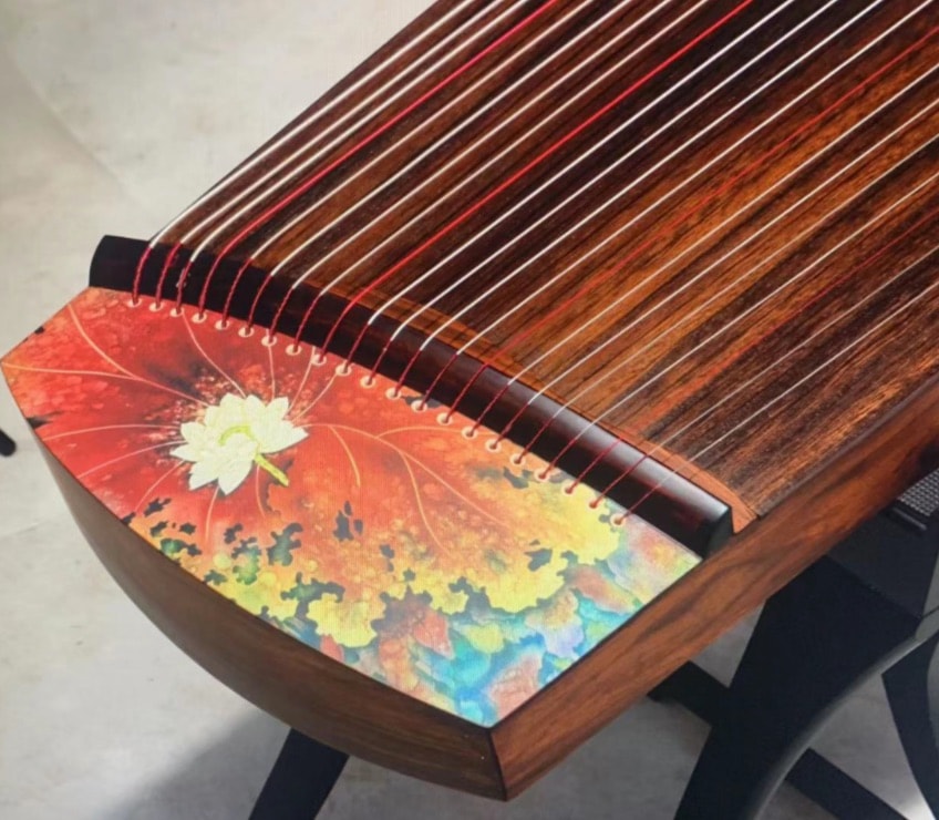 筝 135cm 花の写真 中国の弦楽器