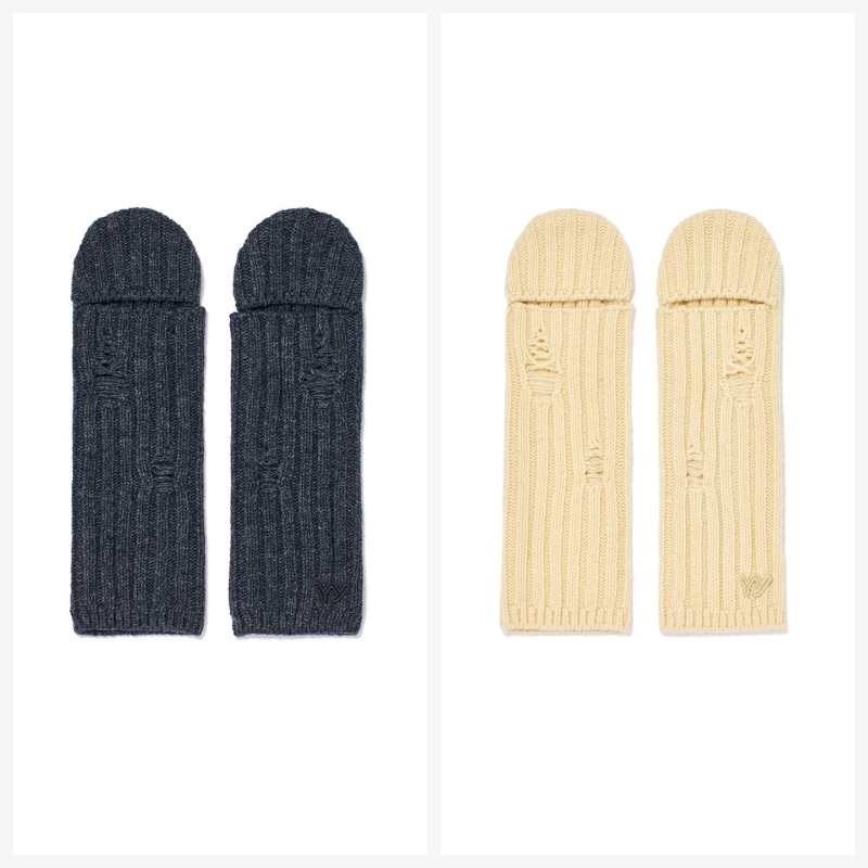 【OPEN Yy】25FW CUT OUT MITTEN WARMERS : 2COLORS
