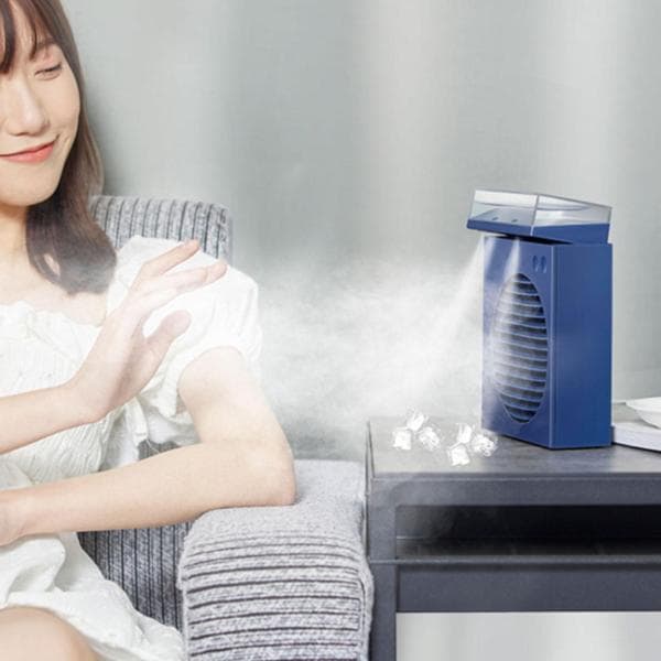 ベッドルームブルー用水タンク付きワイヤレスミニエアコンファン加湿器 4,870円