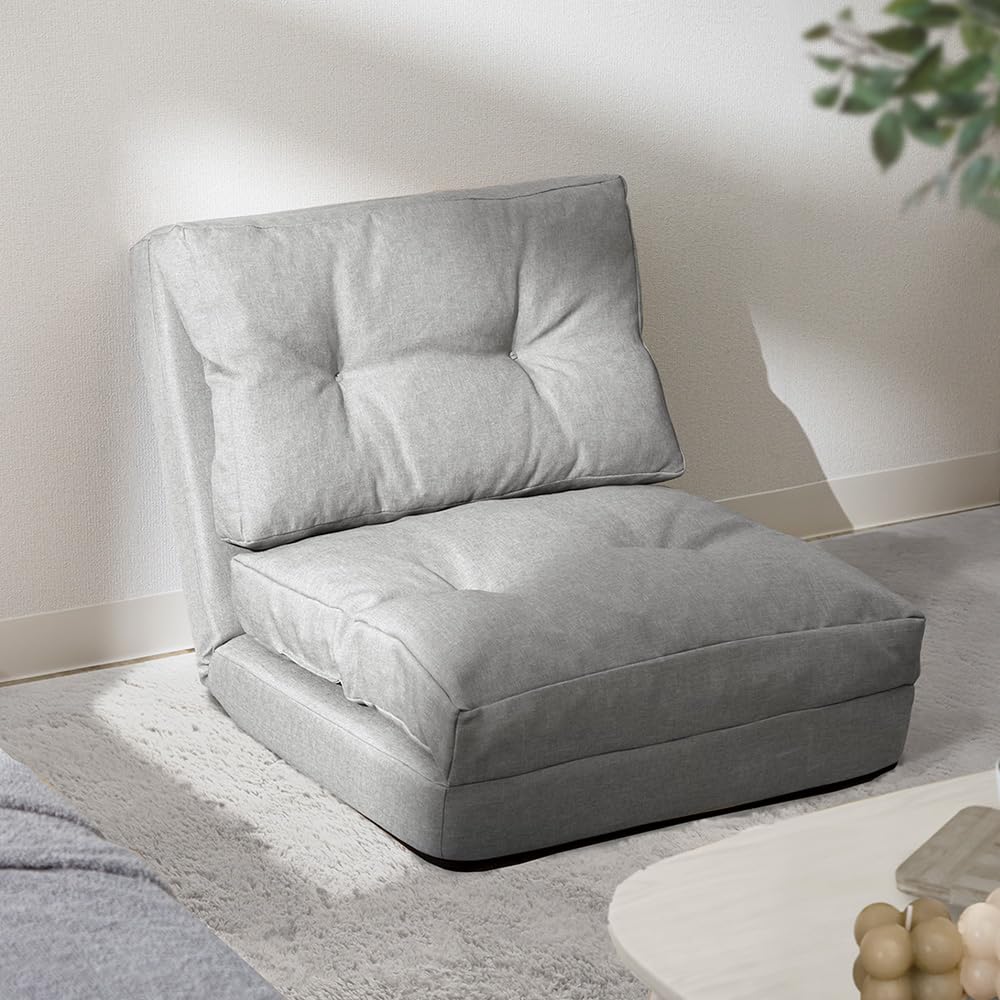 【全国送料無料】 アイリスプラザ ソファーベッド マルチに使える3WAY 幅60cm 14段階リクライニング 座椅子 1人掛け ソファ 折りたたみ 折り畳み 幅約60×奥行約66-205×高さ約12- 7,356円