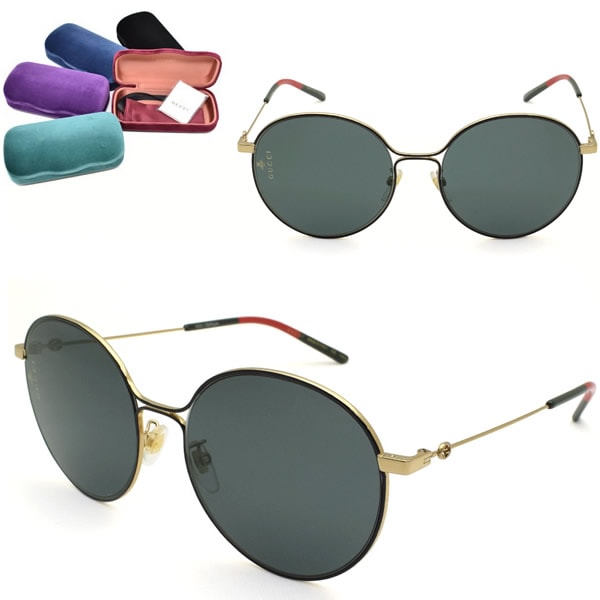 サングラス GG0395SK-001 アジアンフィット メンズ レディース ユニセックス ゴールド グレー