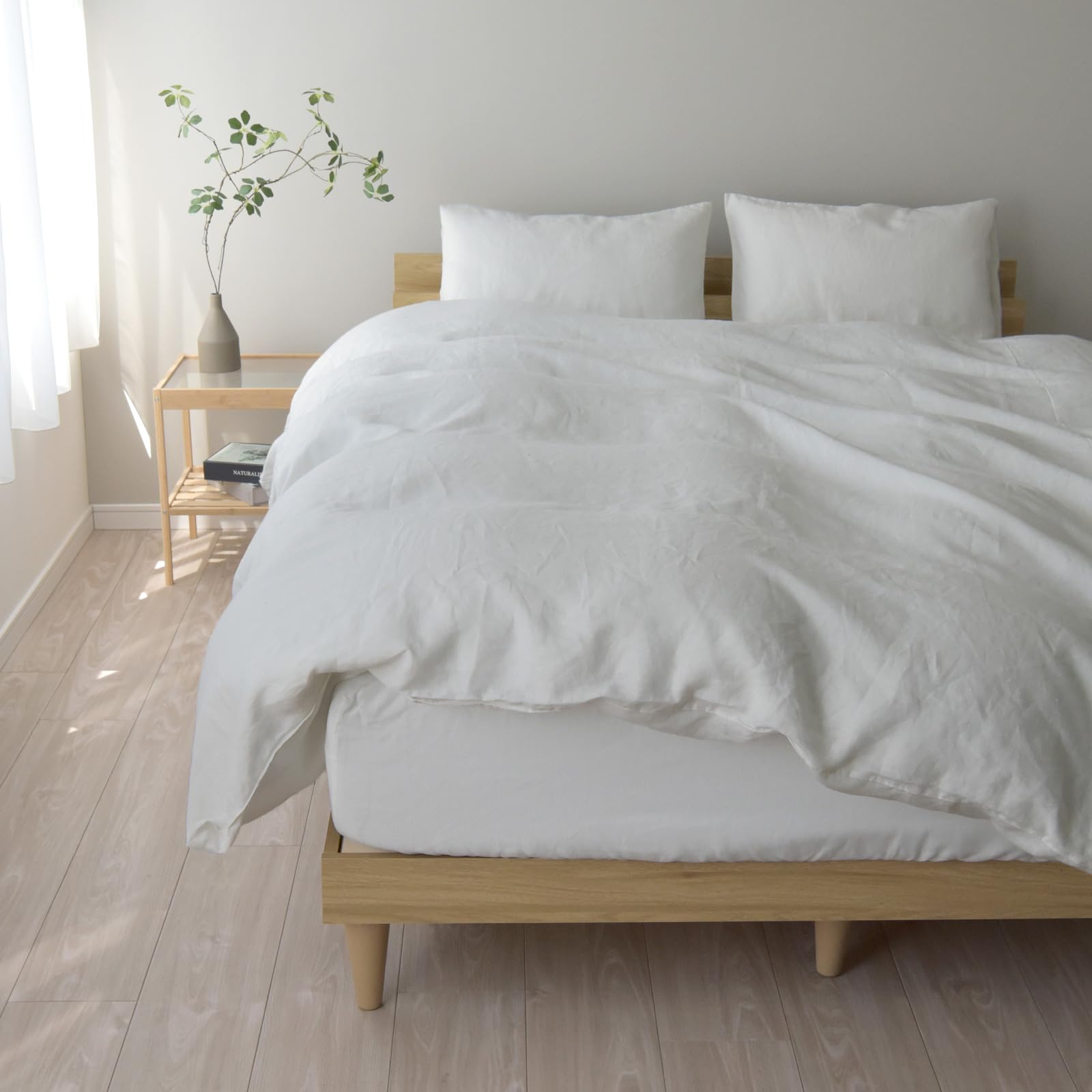 掛け布団カバー 麻 100% 日本製 ホワイト 布団カバー クイーンサイズ 210×210cm Lino リネン おしゃれ 北欧 抗菌 防臭 エコテックス 洗える シーツ 掛布団カバー スリープテイラ