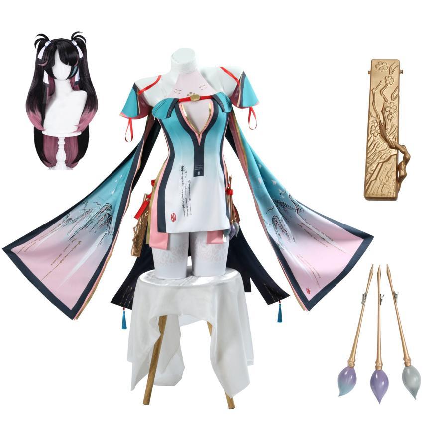 Wuthering Waves 鳴潮 風 折枝 Zhezhi コスプレ衣装 ウィッグ ハロウィン 演出服 変装