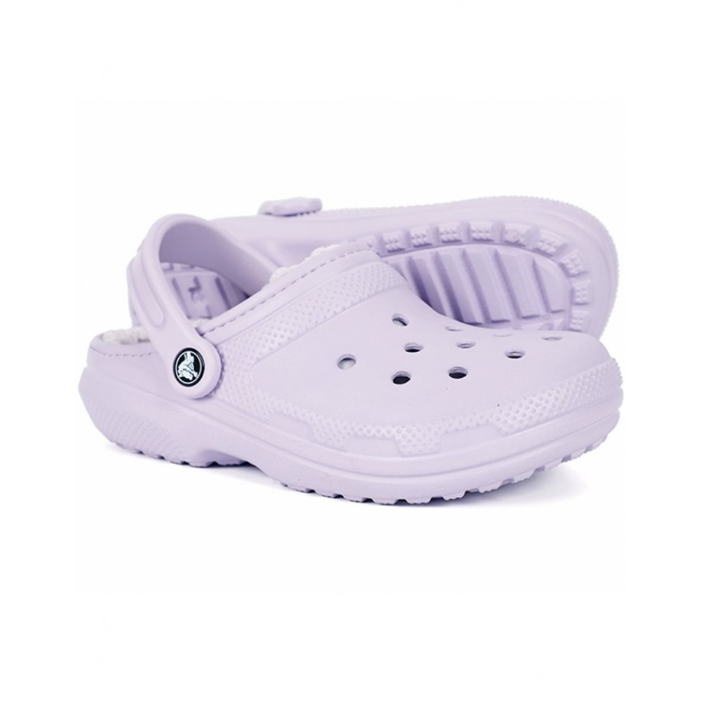 Crocs 冬防寒用ファースリッパクラシック裏地付きクロッグ