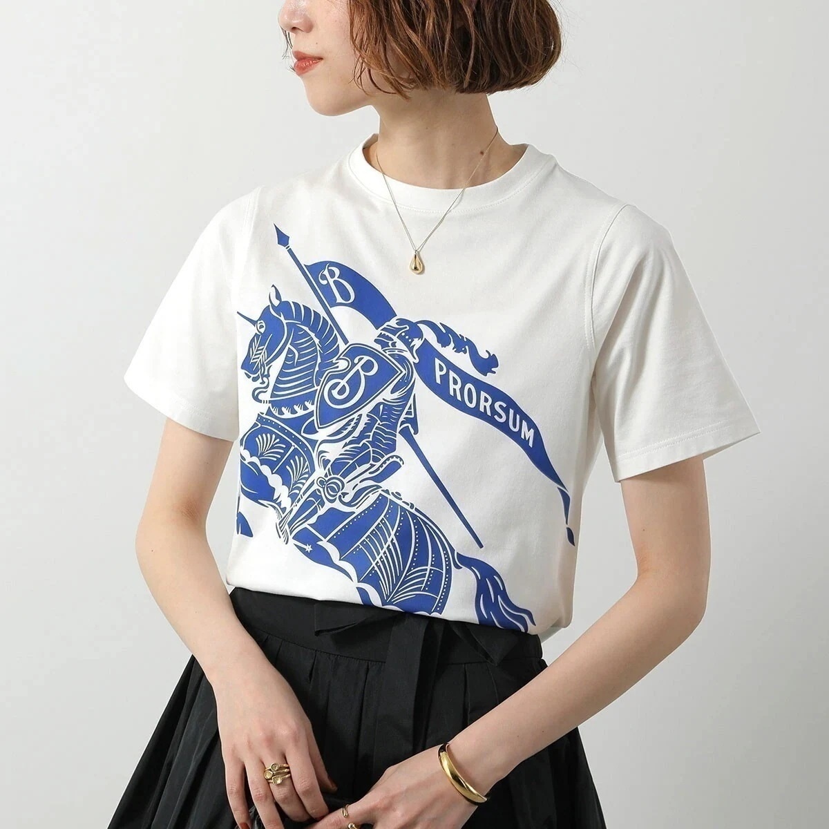 BURBERRY KIDS バーバリー キッズ 半袖 Tシャツ 8101531 レディース ガールズ コットン カットソー クルーネック ロゴ B7347/SALT