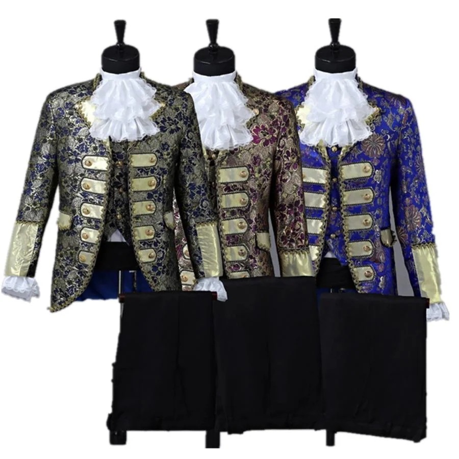 【一部分3日内出荷】XS/S/M/L/XL 演出服 王子様 貴公子 メンズ 宮廷服 公爵 宮廷服 男性用スーツ 5点セット 舞台 中世 貴族 衣装 大人 演奏会 舞台ステージ衣装