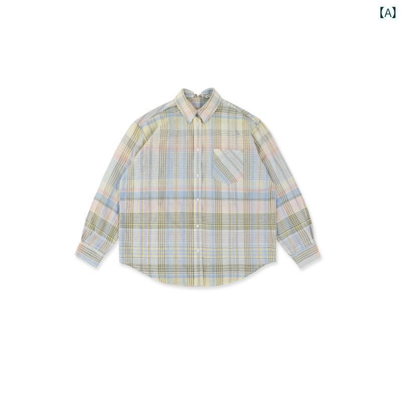 レディース　　シャツ　トップス モロモロ サマーガーデン カラー チェック シャツ クリア サンプロテクション レースアップ 長袖 トップス レディース 9,651円