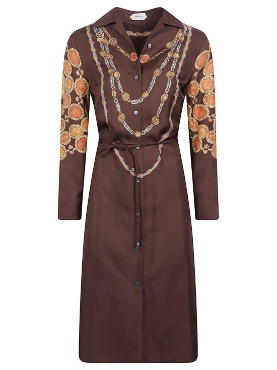 VERSACE Women Dresses 10246591A179525N940 Brown