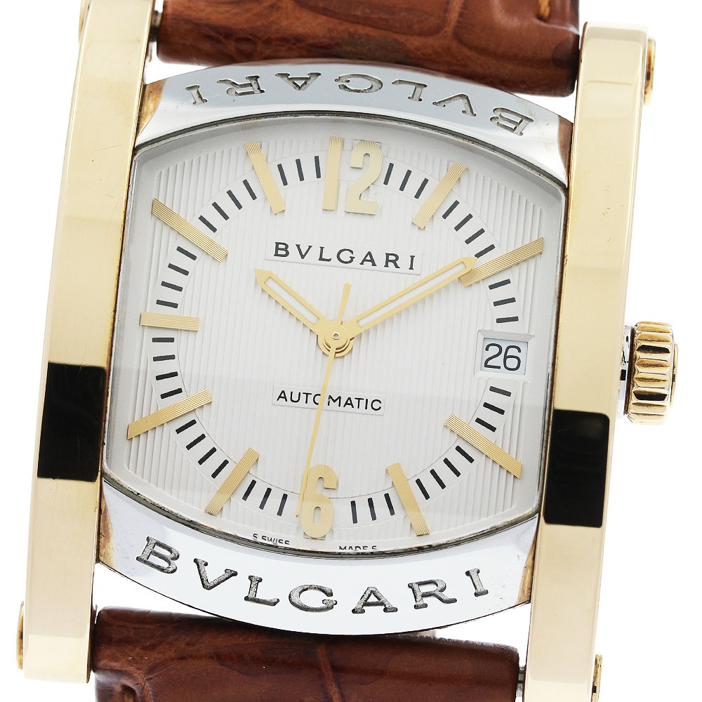 ブルガリ BVLGARI AA44SG アショーマ デイト 自動巻き メンズ 箱・保証書付き_954824【中古】