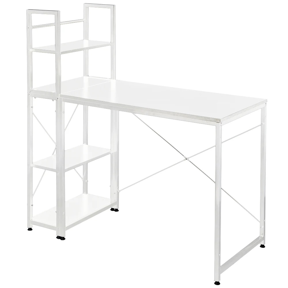 【日本国内出荷-3日で配達】4色 韓国版 多重機能 パソコンデスク 左右入替可 収納 両用デスク ハイタイプ 組み立て簡単 在宅ワークデスク勉強机 傷や水などに強い ゲーミングデスクDJYC17