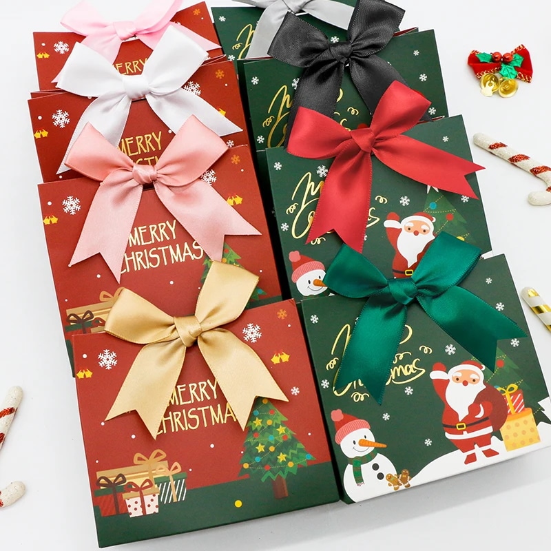 クリスマスギフトボックス,紙ギフトバッグ,メリークリスマス包装バッグ,パーティーの記念品,クッキー,キャンディーバッグ,家の装飾