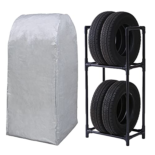 サイズ：本体+ラックカバー アイリスオーヤマ タイヤラック カバー付 普通自動車 幅59*奥行36*