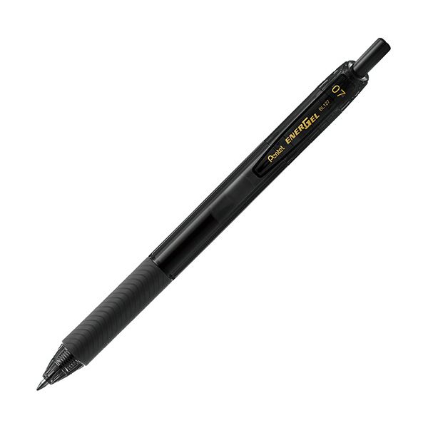 (まとめ) ぺんてる ゲルインキボールペンエナージェルエス 0.7mm 黒 BL127-A 1セット(10本) (×10セット)