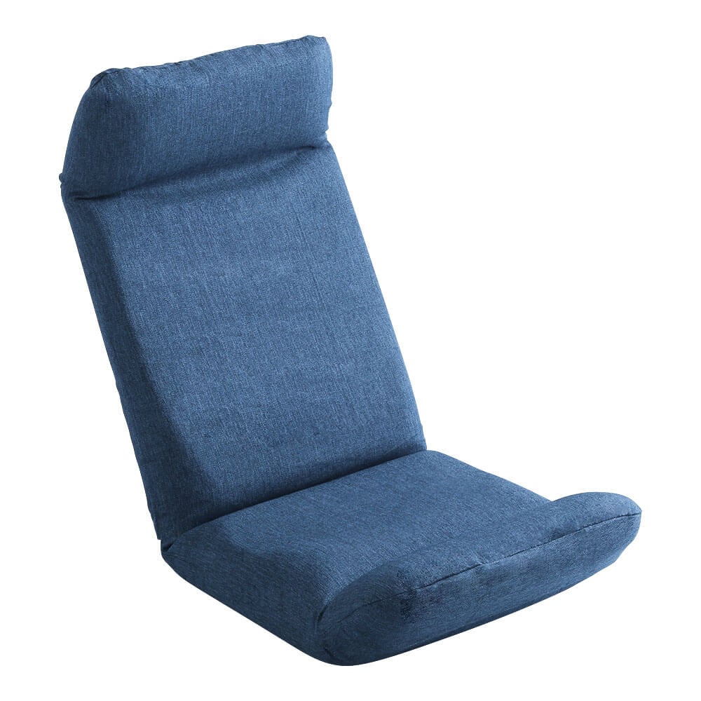 日本製カバーリングリクライニング一人掛け座椅子リクライニングチェアCalmy - カーミー - (アップスタイル)　SH-07-CAY-U-NV　ネイビー