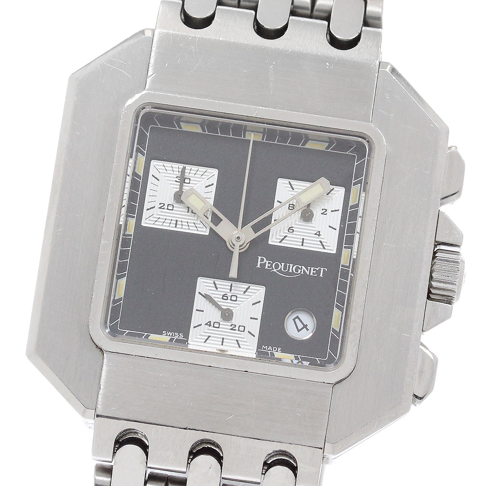 ペキネ Pequignet 1315443 モーレア スクエア クロノグラフ クォーツ メンズ _962768【中古】