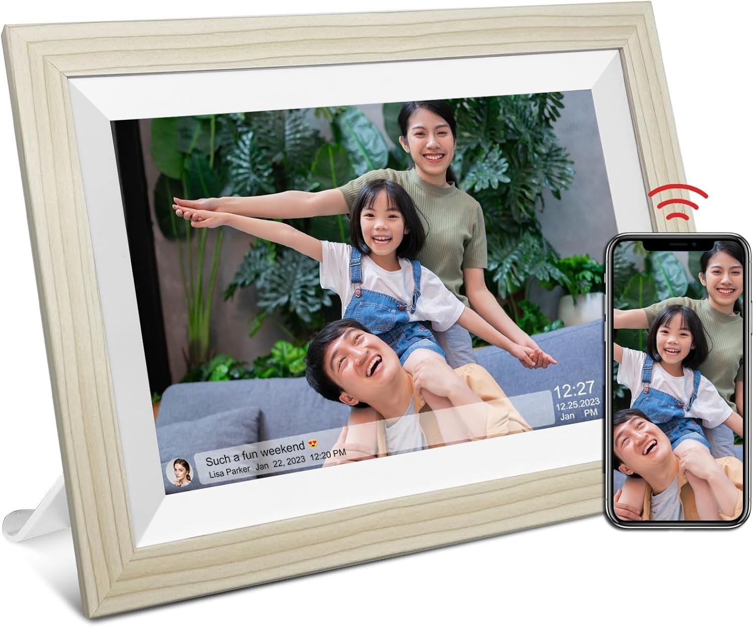 10.1インチ スマートデジタルフォトフレーム 32GB大容量 IPS HD タッチスクリーン Wi-Fi接続 自動回転 リモート写真共有 アプリ操作簡単 家族とリアルタイム思い出共有