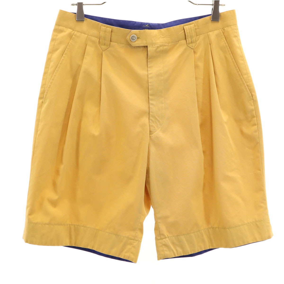 Christian Dior MONSIEUR クリスチャンディオール ムッシュ 90s オールド タック ショートパンツ 85 山吹色 メンズ 古着