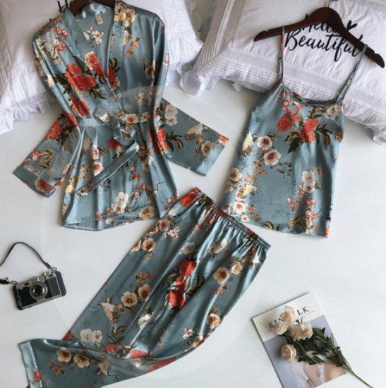 ルームウェア パジャマ 部屋着 おうち時間 上下セット 花柄 長袖 キャミソール パンツ 大きいサイズ 秋冬 冬スペシャルセール かわいい おしゃれ おうち 楽ちん リラックス 3点セット カーディガ