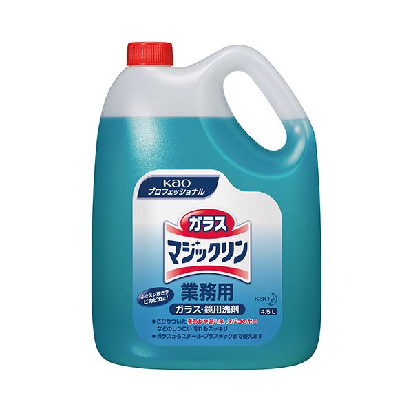 (まとめ) 花王 ガラスマジックリン 業務用 4.5L 1本 (×5セット)