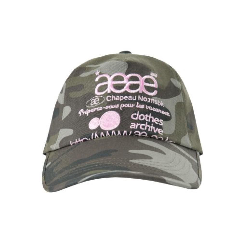 AEAE WEB LOGO CAMO 5 PANNEL CAP GREEN A233UAA05GE