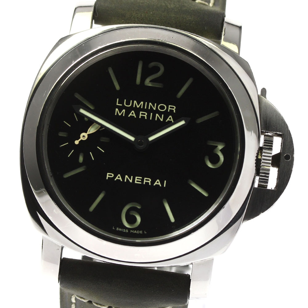 パネライ PANERAI PAM00111 ルミノールマリーナ スモールセコンド 手巻き メンズ 保証書付き_802351【中古】