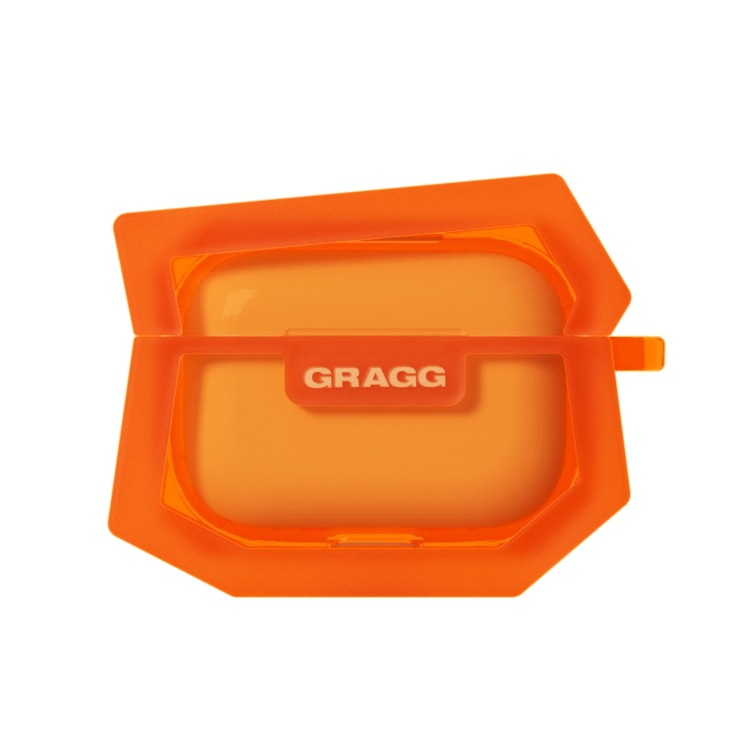 【GRAGG】 LANDING CORNER CASE - CLEAR ORANGE イヤホンケース 正規品