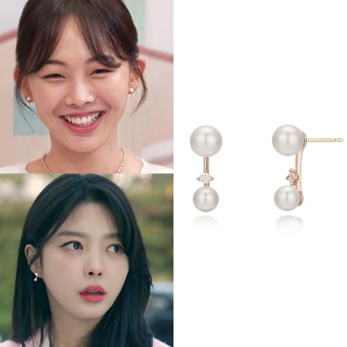 [オムヒョンギョン着用] 14kエレガンスピアス/大学生ファッション 韓国人気ファッション 韓国ジュエリー 人気ジュエリー 韓国ファッション