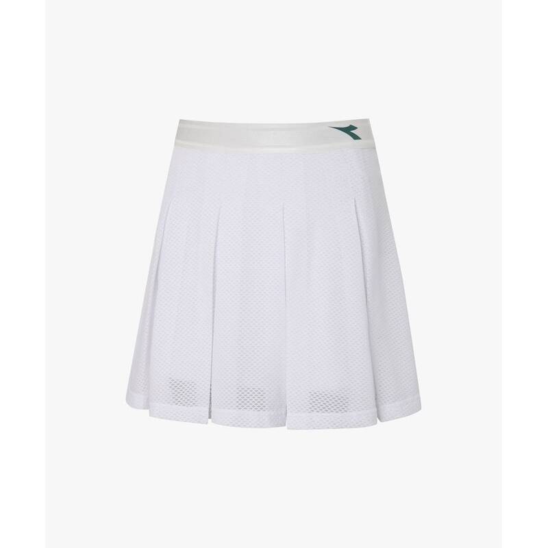 ディアドラ diadora フレール メッシュ プリーツスカート WHITE D5222TSK48WHT 417692