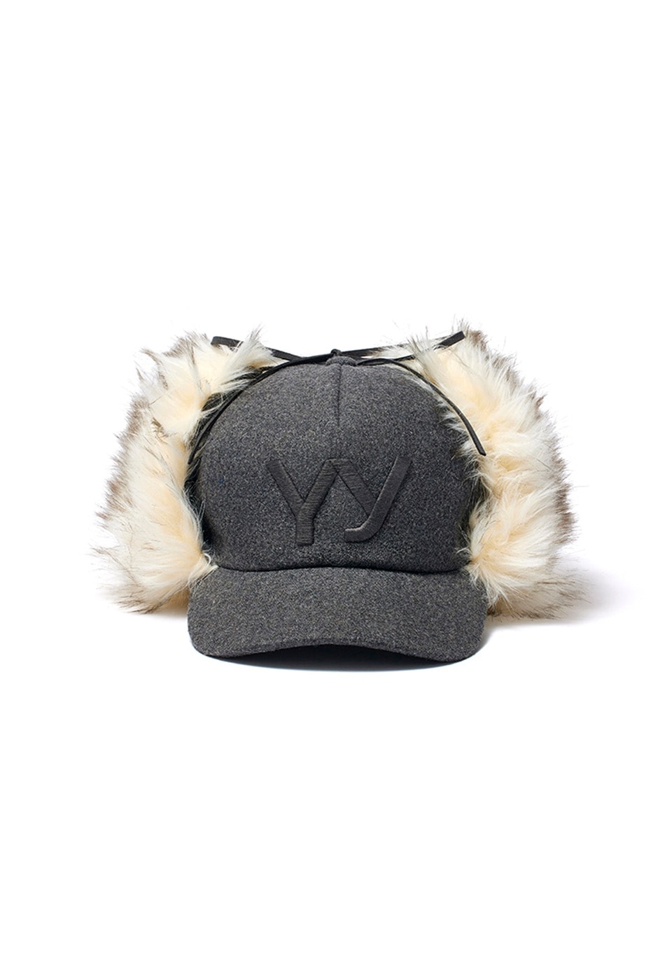 【OPEN Yy】25FW FAUX FUR EARFLAP CAP : GRAY