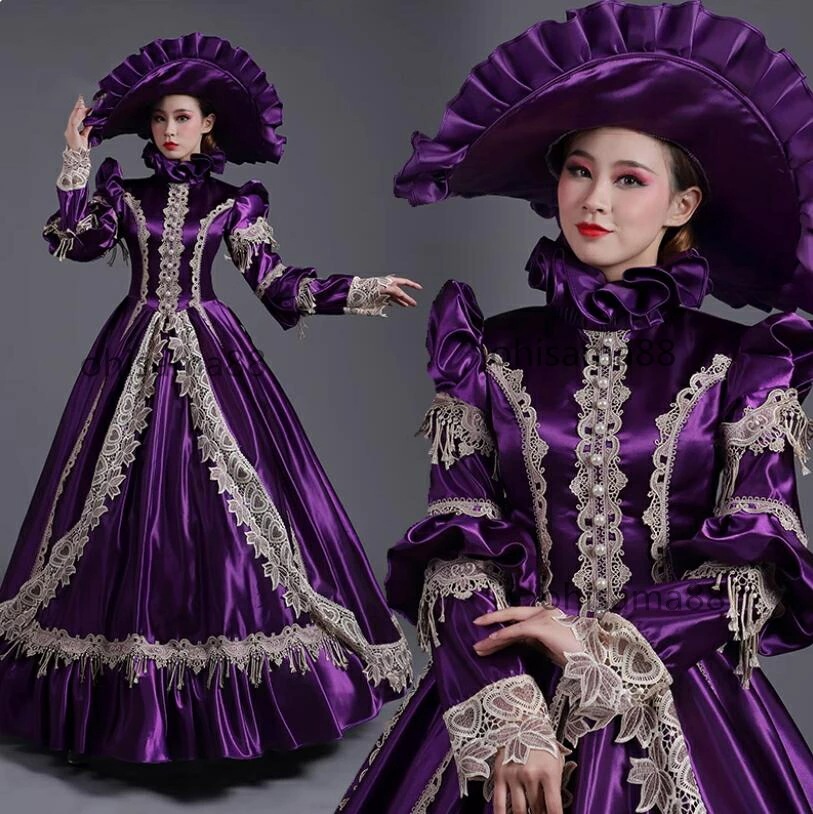人気 宮廷ドレス パーティードレス 中世貴族風 高級感 貴族ドレス オペラ声楽 演出服 貴婦人ドレス ヨーロッパ風 ステージ衣装 長袖 プリンセスドレス 可愛い お嬢様 ワンピース ハロウィン クリス